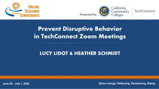 Prevent Disruptive Behavior in TechConnect Zoom Meetings - Silver Linings Event