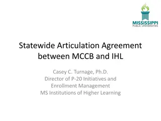 Statewide Articulation Agreement between MCCB and IHL