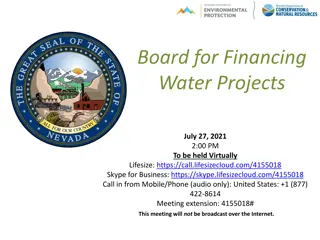 Water Projects Financing Update: July 2021