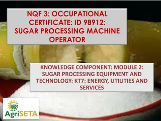 Energy and Utilities in Sugar Processing: Steam, Electricity, Water