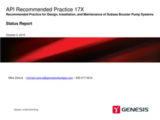 API Recommended Practice 17X for Subsea Pumping System Design