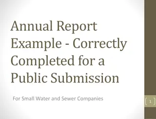 Sample Annual Report Submission Process for Small Water and Sewer Companies