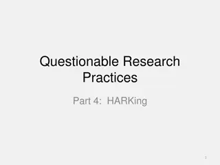 HARKing and the Importance of Exploratory vs. Confirmatory Research