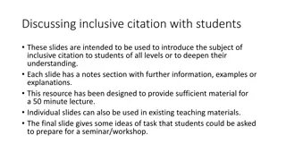 Exploring Inclusive Citation Practices in Academia