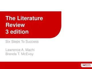 Steps to Success in Literature Review