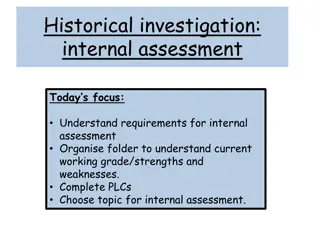 Requirements for Historical Investigation Internal Assessment