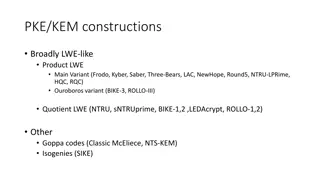 Advanced Cryptography Techniques: PKE/KEM Constructions