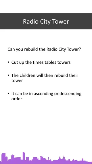 Rebuild the Radio City Tower with Times Tables - Educational Activity for Children