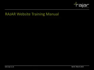 Comprehensive Guide to RAJAR Website Training Manual for Radio Listening Figures Analysis