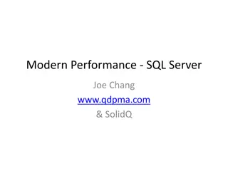 Modern Performance in SQL Server