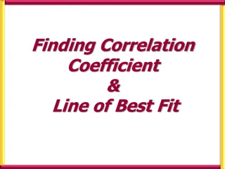 Correlation Coefficient and Line of Best Fit