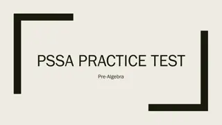 Pre-Algebra PSSA Practice Test Slides and Rainfall Measurement Analysis