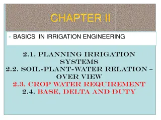 Basics of Crop Water Requirements in Irrigation Engineering