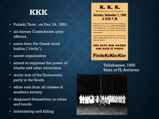 History and Impact of the Ku Klux Klan in the United States