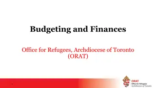 Financial Support and Budgeting Guidelines for Refugee Resettlement