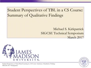 Student Perspectives of Team-Based Learning in a CS Course: Qualitative Findings