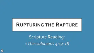 The Rapture and the Kingdom of Christ in Biblical Perspectives