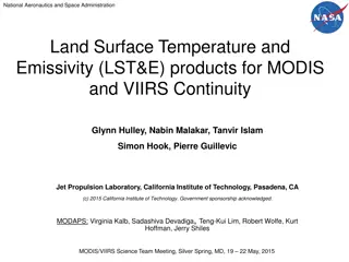 NASA MODIS and VIIRS Land Surface Temperature and Emissivity Products Overview