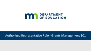 Role of Authorized Representatives in Grants Management