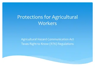 Agricultural Workers' Protections under Right-to-Know Regulations