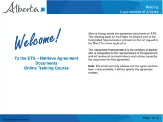 Managing ETS Agreement Documents in Government of Alberta Bidding