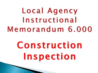 Construction Inspection Guidelines for Local Agency Projects