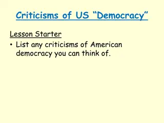 Criticisms of US Democracy