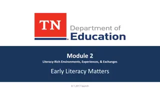 Module 2: Literacy-Rich Environments and Experiences for Early Literacy Development