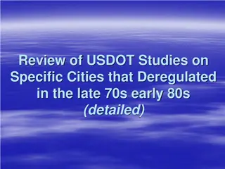 Impact of Taxicab Deregulation in Late 70s and Early 80s