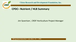 Citrus Research and Development Foundation Nutrient Summary