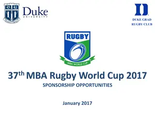 DUKE Grad Rugby Club Sponsorship Opportunities: MBA Rugby World Cup