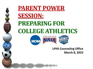 Parent Power Session: College Athletics Preparation at LPHS Counseling Office