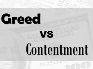 Greed versus Contentment Illustrated Through Biblical Examples