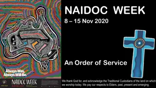 A Service of Reconciliation and Unity for NAIDOC Week 8-15 Nov 2020