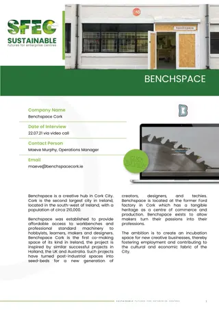 Benchspace Cork - A Hub for Sustainable Creativity and Enterprise Development