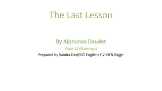 The Last Lesson - Alphonse Daudet's Emotive Tale of Transition