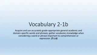 Expanding Academic Vocabulary: Acquiring and Using Words Accurately