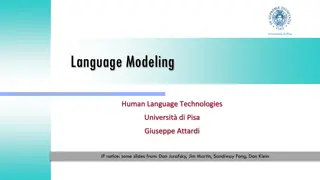 Language Modeling in Human Language Technologies