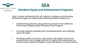 Student Equity and Achievement Program Overview