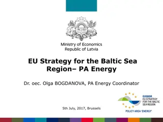 EU Strategy for the Baltic Sea Region PA Energy Overview