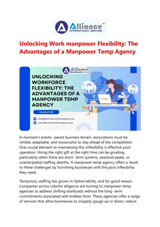 Unlocking Work manpower Flexibility: The Advantages of a Manpower Temp Agency