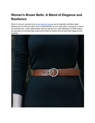 Women's Brown Belts : A Blend of Elegance and Resilience