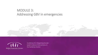 Addressing Gender-Based Violence in Emergencies: Guidelines and Considerations