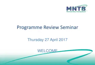 Programme Review Seminar - Overview of New Entrant Seafarer Training