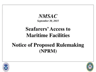 Seafarers Access to Maritime Facilities Proposed Rulemaking