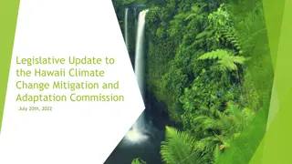 Hawaii Climate Change Legislative Update July 2022