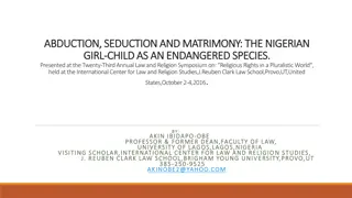 Abduction, Seduction, and Girl-Child: A Nigerian Perspective