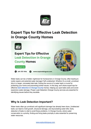 Expert Tips for Effective Leak Detection in Orange County Homes