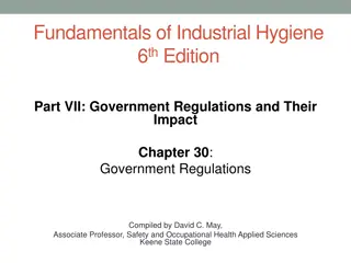 Overview of OSHA Act and Government Regulations in Industrial Hygiene