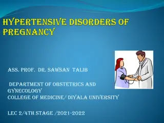 Hypertensive Disorders in Pregnancy